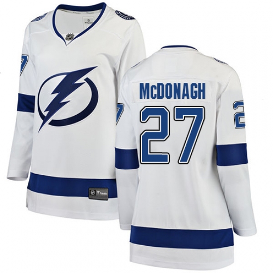 Women's Tampa Bay Lightning #27 Ryan McDonagh Fanatics Branded White Away Breakaway NHL Jersey - Ujersey
