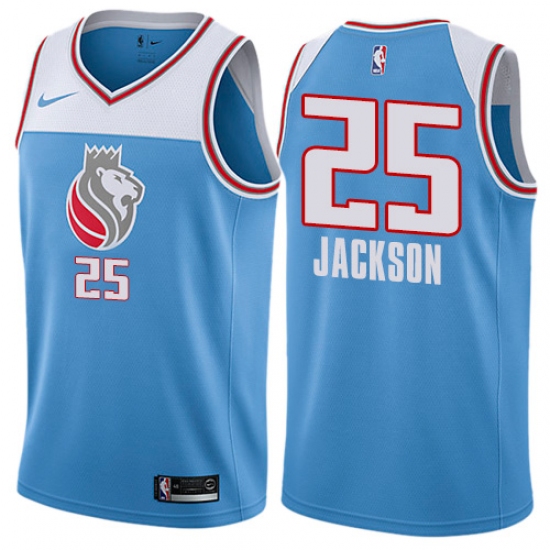 Men's Nike Sacramento Kings #25 Justin Jackson Authentic Blue NBA Jersey - City Edition - Ujersey