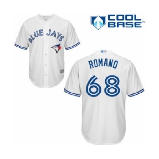 Youth Toronto Blue Jays #68 Jordan Romano Authentic White Home Baseball Player Jersey - Ujersey