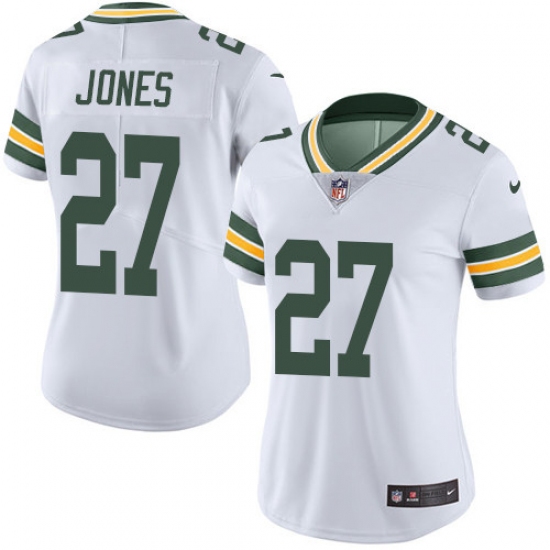 Women's Nike Green Bay Packers #27 Josh Jones Elite White NFL Jersey - Ujersey