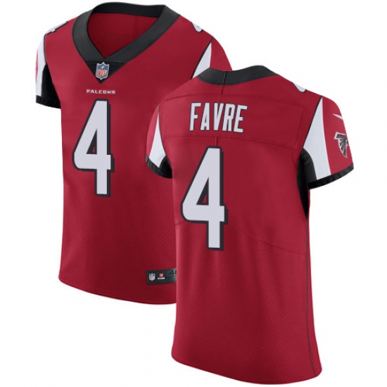Men's Nike Atlanta Falcons #4 Brett Favre Red Team Color Vapor Untouchable Elite Player NFL Jersey - Ujersey