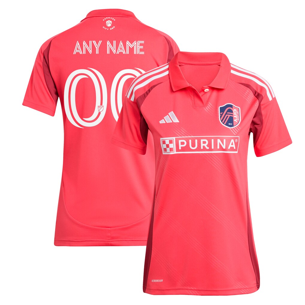 Women's St. Louis City SC adidas Red 2025 Forever CITY Red Replica Custom Jersey - Ujersey