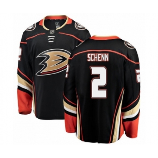 Youth Anaheim Ducks #2 Luke Schenn Authentic Black Home Fanatics Branded Breakaway NHL Jersey - Ujersey