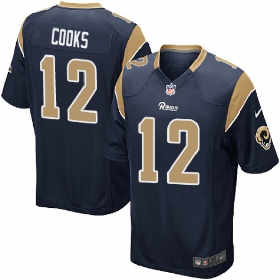 Men's Nike Los Angeles Rams #12 Brandin Cooks Game Navy Blue Team Color NFL Jersey - Ujersey