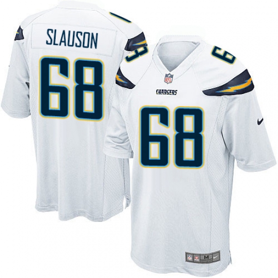 Men's Nike Los Angeles Chargers #68 Matt Slauson Game White NFL Jersey - Ujersey