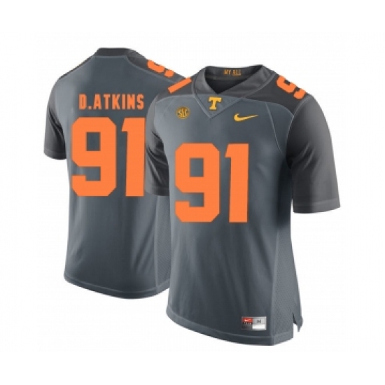 Tennessee Volunteers 91 Doug Atkins Gray College Football Jersey - Ujersey