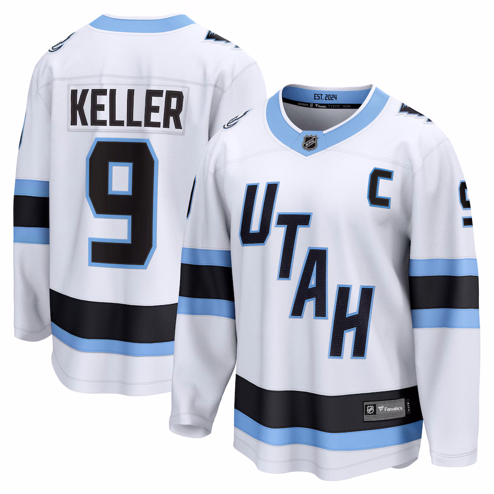 Men's Utah Mammoth Clayton Keller Fanatics White Away Breakaway Player Jersey