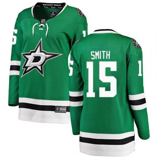 Women's Dallas Stars #15 Bobby Smith Authentic Green Home Fanatics Branded Breakaway NHL Jersey - Ujersey