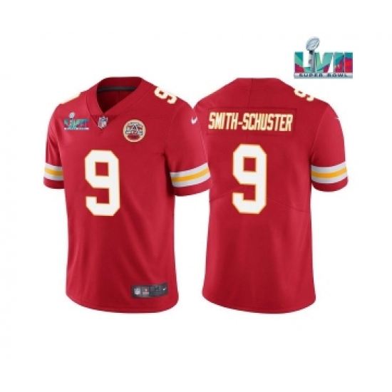 Men’s Kansas City Chiefs #9 JuJu Smith-Schuster Red Super Bowl LVII Patch Vapor Untouchable Limited Stitched Jersey - Ujersey