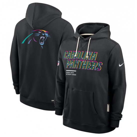 Men's Carolina Panthers Black 2025 Crucial Catch Dri-FIT Hoodie - Ujersey