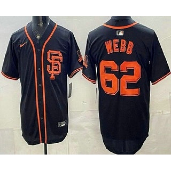 Men's San Francisco Giants #62 Logan Webb Black Limited Jersey