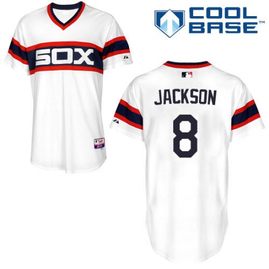 Men's Majestic Chicago White Sox #8 Bo Jackson Replica White 2013 Alternate Home Cool Base MLB Jersey - Ujersey