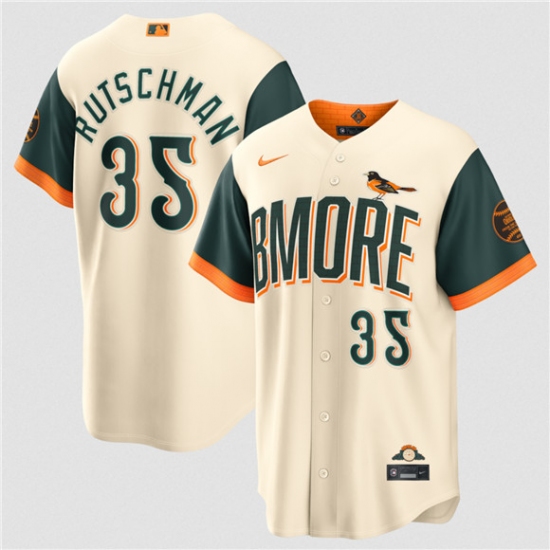 Men's Baltimore Orioles #35 Adley Rutschman Natural 2026 City Connect Stadium Stitched Baseball Jersey - Ujersey