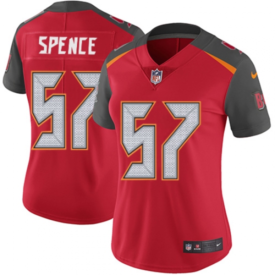 Women's Nike Tampa Bay Buccaneers #57 Noah Spence Red Team Color Vapor Untouchable Limited Player NFL Jersey - Ujersey