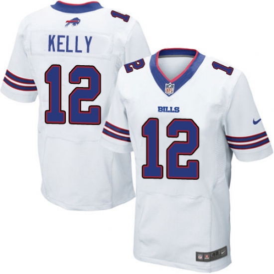 Men's Nike Buffalo Bills #12 Jim Kelly Elite White NFL Jersey - Ujersey