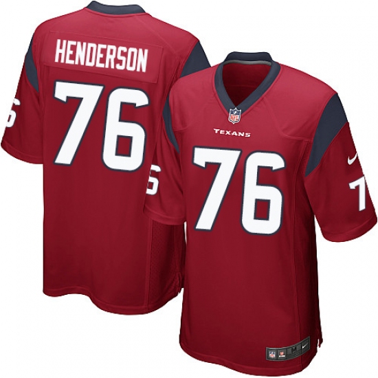 Men's Nike Houston Texans #76 Seantrel Henderson Game Red Alternate NFL Jersey - Ujersey