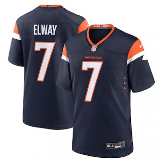 Men's Nike John Elway Navy Denver Broncos Alternate Retired Player Game Jersey - Ujersey