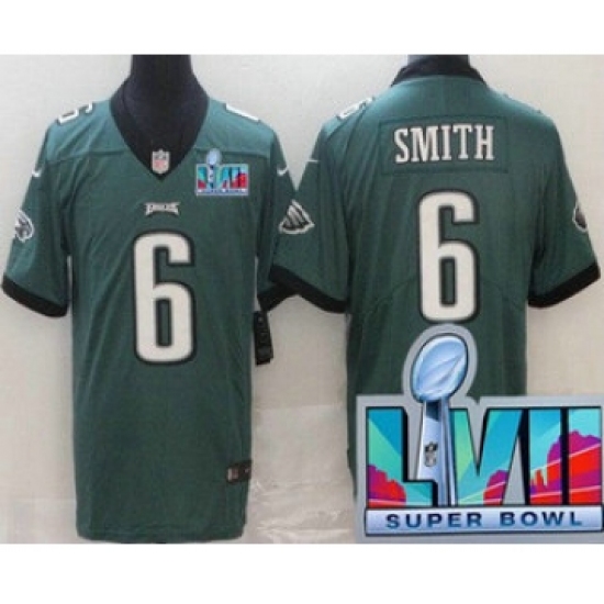 Women's Philadelphia Eagles #6 DeVonta Smith Limited Green Super Bowl LVII Vapor Jersey - Ujersey