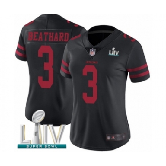 Women's San Francisco 49ers #3 C. J. Beathard Black Vapor Untouchable Limited Player Super Bowl LIV Bound Football Jersey - Ujersey