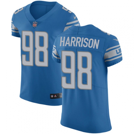 Men's Nike Detroit Lions #98 Damon Harrison Blue Team Color Vapor Untouchable Limited Player NFL Jersey - Ujersey