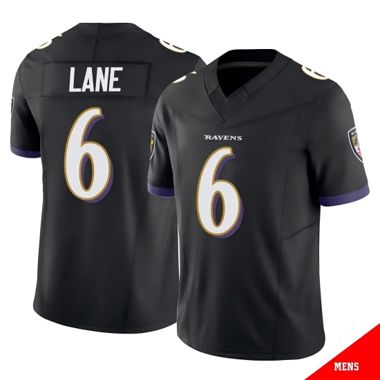 Men's Baltimore Ravens #6 Ja'Kobi Lane Black 2025 F.U.S.E. Vapor Limited Football Jersey - Ujersey