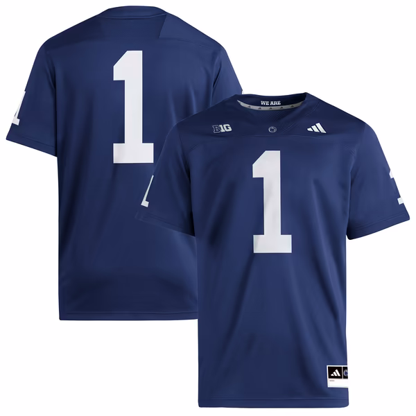 Men's adidas #1 Navy Penn State Nittany Lions Home Premier Jersey