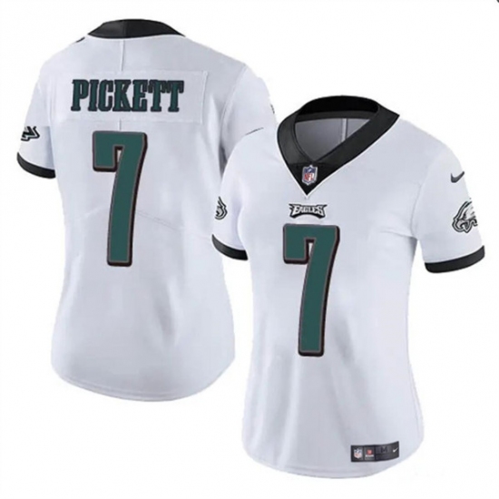 Women's Philadelphia Eagles #7 Kenny Pickett White Vapor Untouchable Limited Football Stitched Jersey(Run Small) - Ujersey