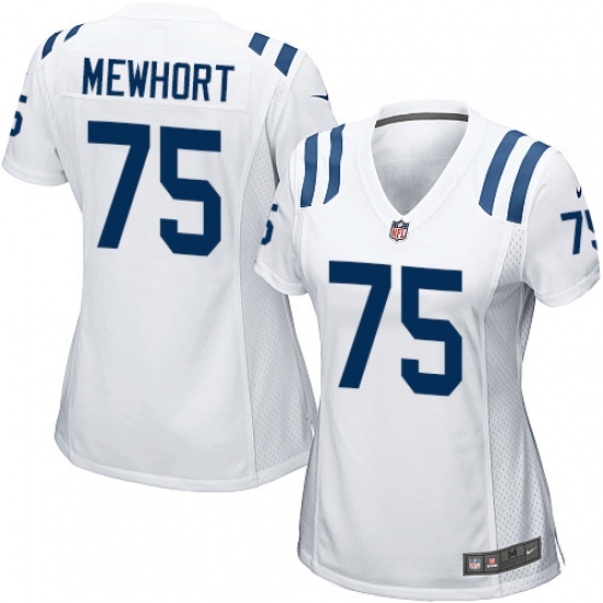 Women's Nike Indianapolis Colts #75 Jack Mewhort Game White NFL Jersey - Ujersey