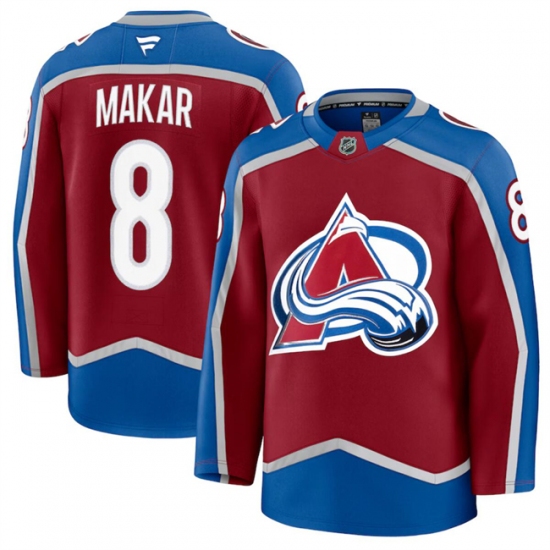 Men's Colorado Avalanche #8 Cale Makar Burgundy 2024-25 Home Stitched Jersey - Ujersey
