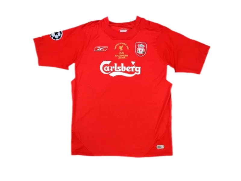 Gerrard #8 Liverpool Retro Football Jersey Home UCL Final Shirt 2004/05 - U-jersey