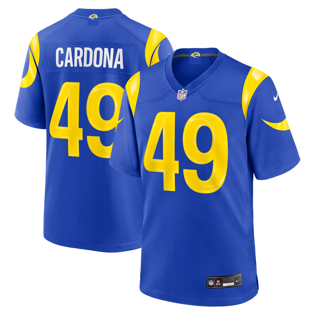 Men's Los Angeles Rams Joe Cardona Nike Royal Team Game Jersey - Ujersey