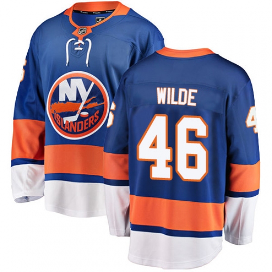 Men's New York Islanders #46 Bode Wilde Fanatics Branded Royal Blue Home Breakaway NHL Jersey - Ujersey