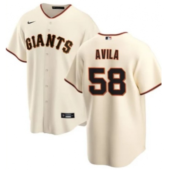 Men's San Francisco Giants #58 Nick Avila Cream Cool Base Stitched Baseball Jersey - Ujersey