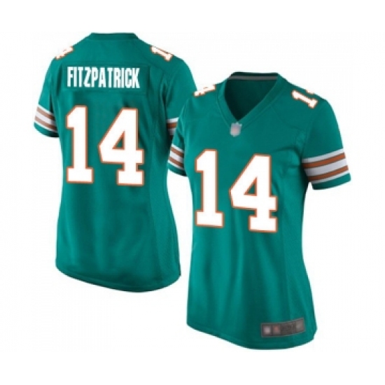 Women's Miami Dolphins #14 Ryan Fitzpatrick Game Aqua Green Alternate Football Jersey - Ujersey