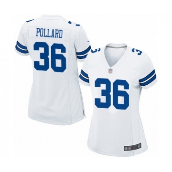 Women's Dallas Cowboys #36 Tony Pollard Game White Football Jersey - Ujersey