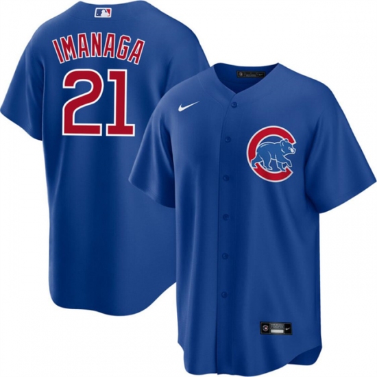 Men's Chicago Cubs #21 Shōta Imanaga Blue Cool Base Stitched Baseball Jersey - Ujersey