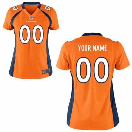 Women's Denver Broncos Nike Orange Custom Game Jersey - Ujersey