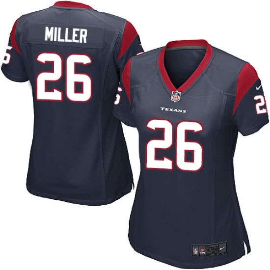 Women's Nike Houston Texans #26 Lamar Miller Game Navy Blue Team Color NFL Jersey - Ujersey