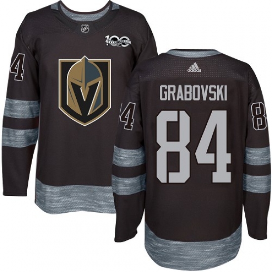 Men's Adidas Vegas Golden Knights #84 Mikhail Grabovski Authentic Black 1917-2017 100th Anniversary NHL Jersey - Ujersey