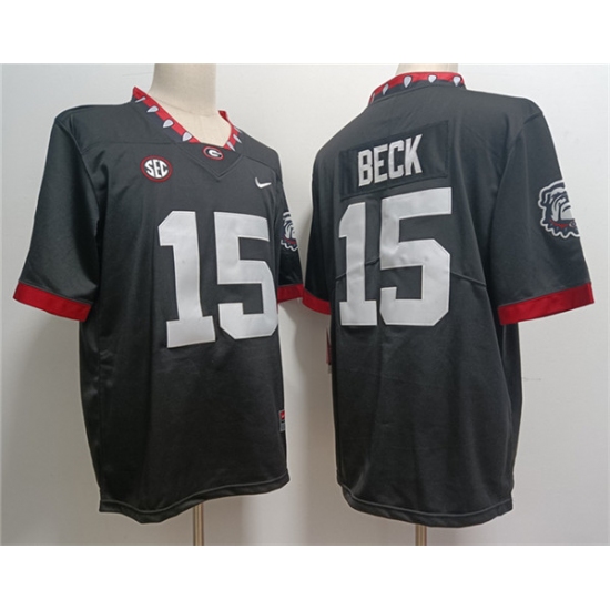 Gonzaga Bulldogs #15 Carson Beck Black Stitched Jersey - Ujersey