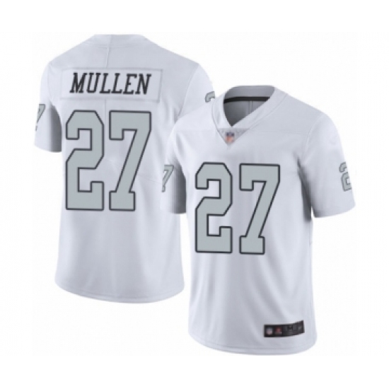 Youth Oakland Raiders #27 Trayvon Mullen Limited White Rush Vapor Untouchable Football Jersey