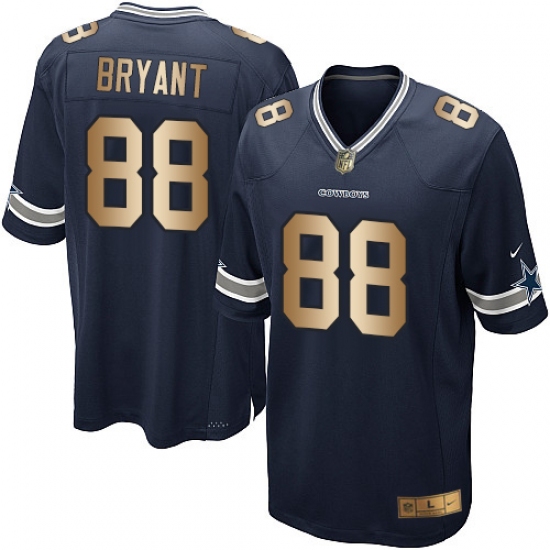 Youth Nike Dallas Cowboys #88 Dez Bryant Elite Navy/Gold Team Color NFL Jersey - Ujersey