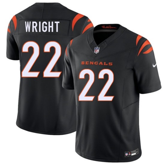 Men's Cincinnati Bengals #22 Ceyair Wright Black 2026 Draft F.U.S.E. Vapor Untouchable Limited Football Stitched Jersey - Ujersey
