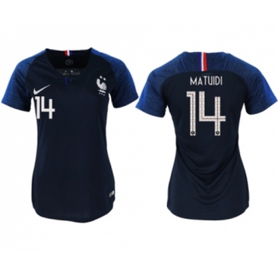 Women's France #14 Matuidi Home Soccer Country Jersey