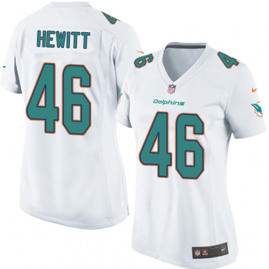 Women's Nike Miami Dolphins #46 Neville Hewitt Game White NFL Jersey - Ujersey