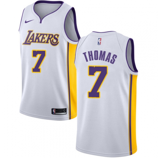 Men's Nike Los Angeles Lakers #7 Isaiah Thomas Swingman White NBA Jersey - Association Edition - Ujersey