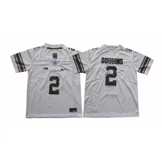 Ohio State Buckeyes 2 J.K. Dobbins White Youth College Football Jersey - Ujersey