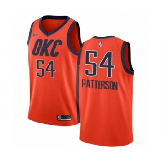Youth Nike Oklahoma City Thunder #54 Patrick Patterson Orange Swingman Jersey - Earned Edition - Ujersey