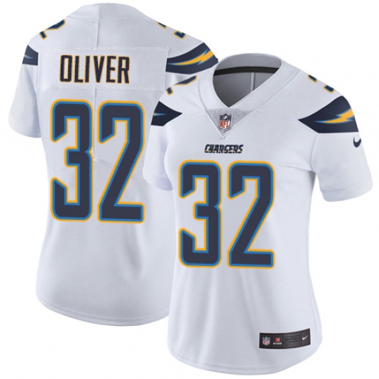 Women's Nike Los Angeles Chargers #32 Branden Oliver White Vapor Untouchable Elite Player NFL Jersey - Ujersey