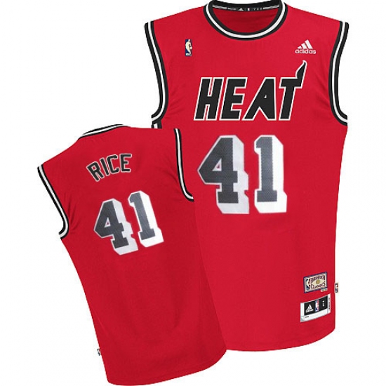 Men's Adidas Miami Heat #41 Glen Rice Swingman Red Throwback NBA Jersey - Ujersey